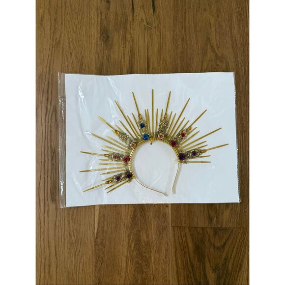 NIP New Goddess Crown Headband Sunburst Halo Day of the Dead Costume main image 7